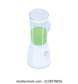 Blender, mixer, kitchen equipment, smoothie - Isometric vector illustration in flat design.
