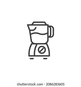 Blender, mixer line icon. linear style sign for mobile concept and web design. Electric juicer outline vector icon. Symbol, logo illustration. Vector graphics