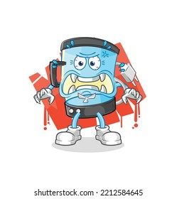 the blender monster vector. cartoon character