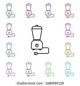 Blender multi color style icon. Simple thin line, outline vector of technology icons for ui and ux, website or mobile application