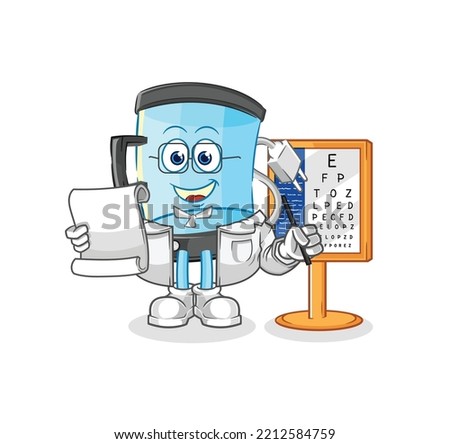 the blender oculist cartoon. cartoon mascot vector