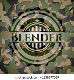 Blender on camouflage pattern