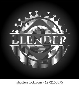 Blender on grey camo pattern