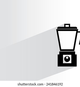 blender on white background, flat and shadow theme