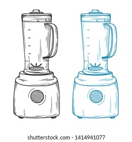 Blender on a white background. Vector illustration in sketch style.