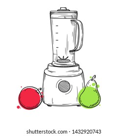 Blender on a white background. Vector illustration in sketch style.