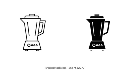 Blender outlined and solid icon vector collection.