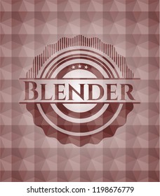 Blender red emblem with geometric pattern. Seamless.