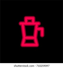 Blender red glowing neon ui ux icon. Glowing sign logo vector