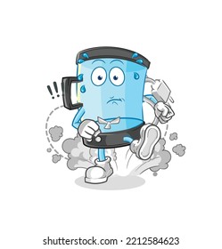 the blender running illustration. character vector