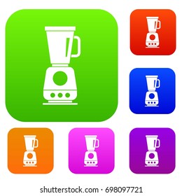 Blender set icon in different colors isolated vector illustration. Premium collection