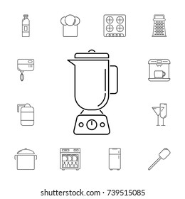 blender. Set of kitchen icons on white background