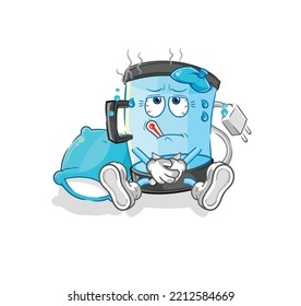 the blender sick vector. cartoon character