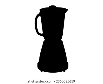 Blender silhouette vector art white background