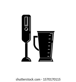 Blender silhouette. Vector kitchen tool illustration for design and web.
