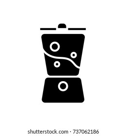blender smoothie icon, vector illustration, black sign on isolated background