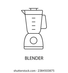 Icono de vector de línea estacionaria de Blender para marcas en el embalaje de alimentos