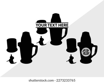 Blender SVG Monogram Vector Illustration Silhouette