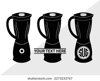 Silución de pantalla de vectores monograma SVG Blender