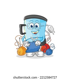 the blender tailor mascot. cartoon vector