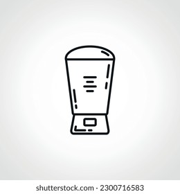 blender thin line icon. blender outline icon