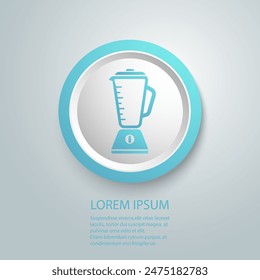 Blender vector blue icon design trendy sign flat