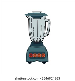 Blender Vector Cartoon, Juicer or Blender Vector Illustration, Kitchenware Blender Vector.