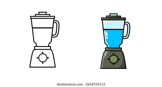 blender vector design illustration with vignette, blender icon, blender logo, good as sticker.