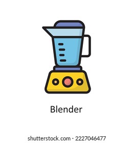 Blender Vector Filled Outline Icon Design illustration. Housekeeping Symbol on White background EPS 10 File