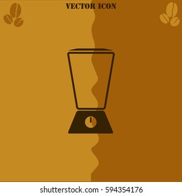 Blender vector  icon. Coffee symbol background.