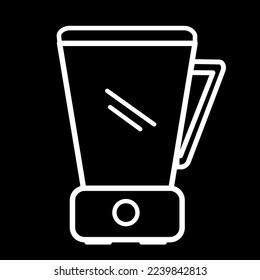 blender vector icon isolated on black background, vector illustration, cookware, kitchenware