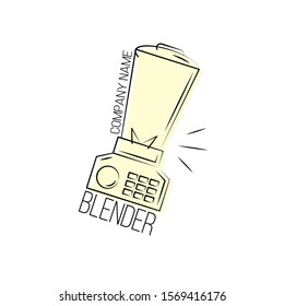 Blender vector icon. Kitchen electric stationary blender with bowl. Logo design template element.