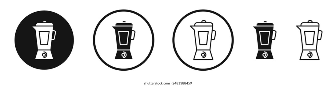 Blender vector icon set in black and white color.