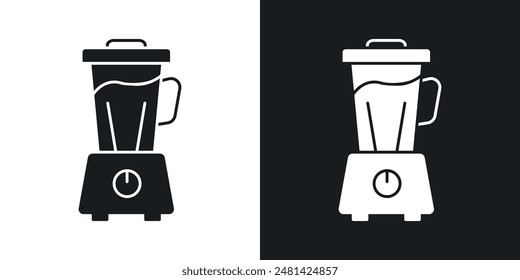 Blender vector icon set in black color.