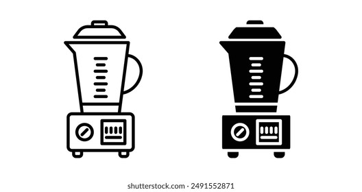 Icono de Vector de licuadora en color negro.
