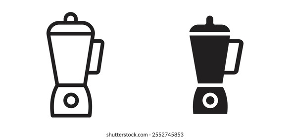 Blender vector icon set black filled and outlined style.