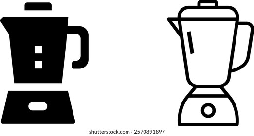 "Blender Vector Icon Set: Kitchen Appliances for Design Projects"