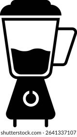 Blender vector icon, Blender symbol isolated on white background.  Electronic kitchen mixer. Black, flat icon