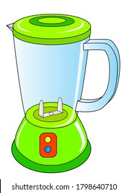 Ilustración vectorial Blender.
aislado en fondo blanco.Vista superior