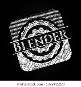 Blender written with chalkboard texture. Vector Illustration. Detailed.