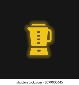 Blender yellow glowing neon icon