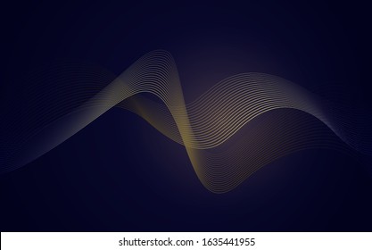 Blending Art, Luxury pattern abstract. Dark blue premium background patterns and golden lines