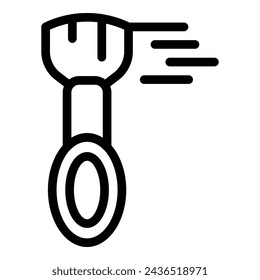 Blending brush icon outline vector. Professional makeup routine. Stunning facial skincare