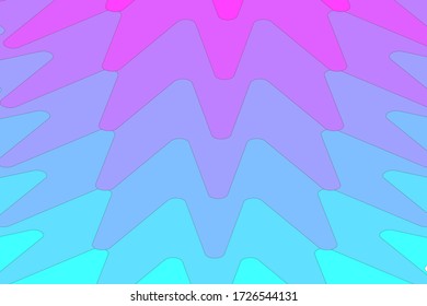 Blending colour background, spiny folder layer shape, pink to blue pastel colour