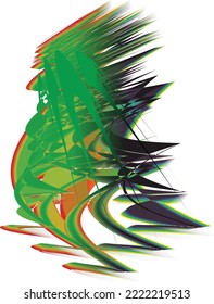 Blending decoration design vector graphic free form artistic abstract contour line illustration blue yellow starburst trendy red dynamic edge shape element isolated distorted effect geometry