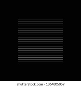 Blending Horizontal Lines. Abstract Outlines On Black Background.
