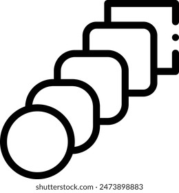 Füllsymbol. Dünnes lineares Design isoliert auf weißem Hintergrund