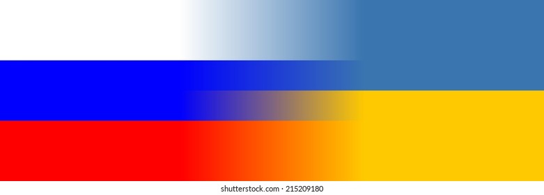 Blending Russian and Ukrainian flags by interpolation svg