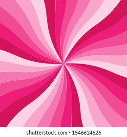 Blending shade of pink color in twisted shape background. Vector illustration.