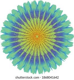 Mezcla de arte vectorial con flor verde